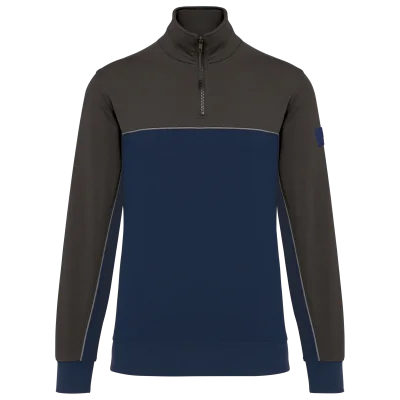 Sweat-shirt écoresponsable col zippé unisexe