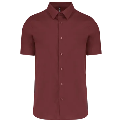 Chemise coton / élasthanne manches courtes