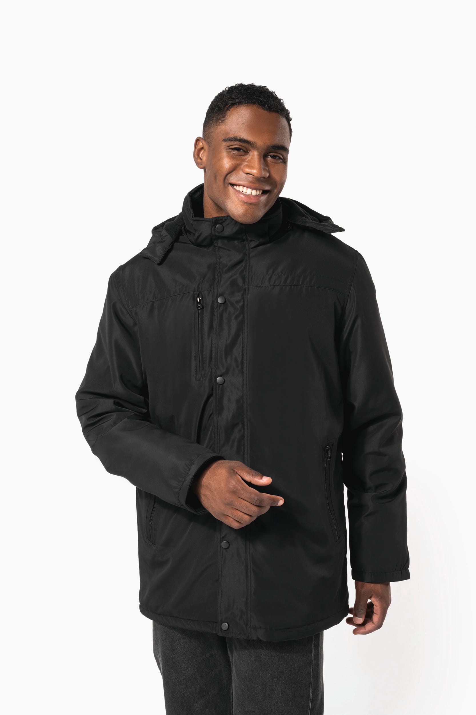 Parka avec capuche amovible homme