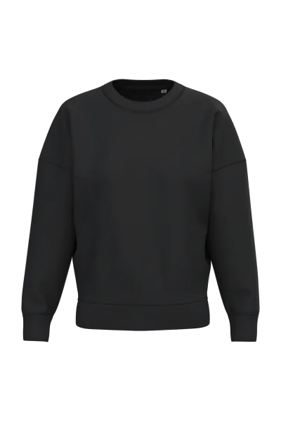 Sweat-shirt écoresponsable à col rond à épaules tombantes femme