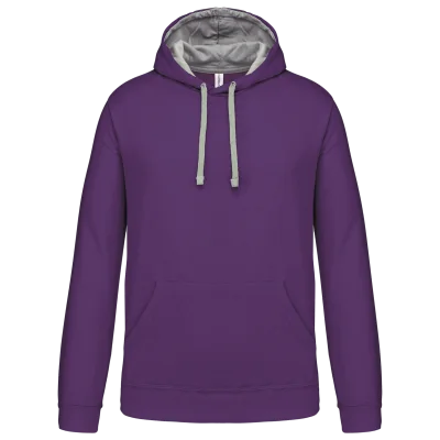 Sweat-shirt capuche contrastée homme