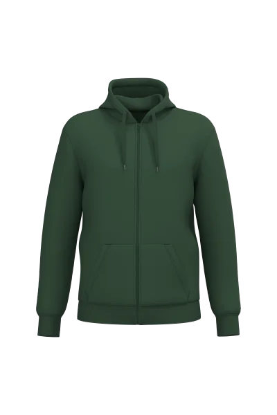 Sweat-shirt recyclé zippé à capuche unisexe