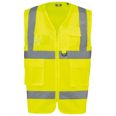 Gilet de sécurité haute visibilité recyclé avec zip unisexe