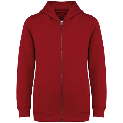 Sweat-shirt écoresponsable zippé à capuche enfant