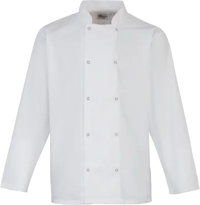 Veste de cuisine manches longues à boutons pression