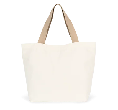 Grand sac shopping recyclé à fond plat