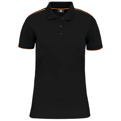 Polo Day To Day contrasté manches courtes femme
