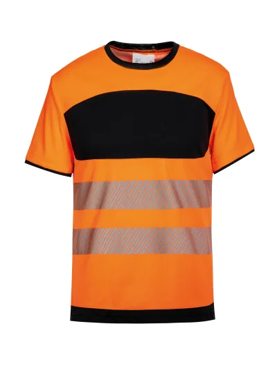 T-shirt Haute Visibilité avec poche poitrine noire