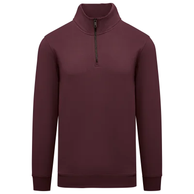 Sweat-shirt écoresponsable à col montant zippé homme