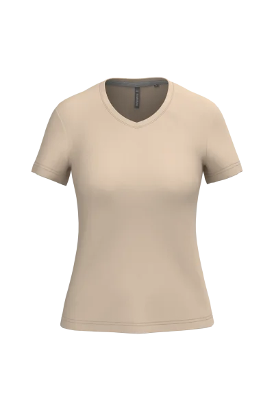 T-shirt col V manches courtes femme