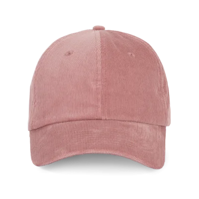Casquette en velours profil bas