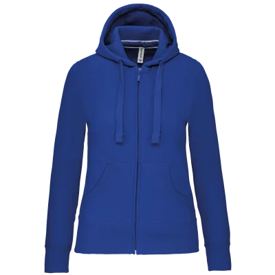 Sweat-shirt zippé capuche femme