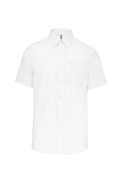 Chemise micro-sergé manches courtes sans repassage