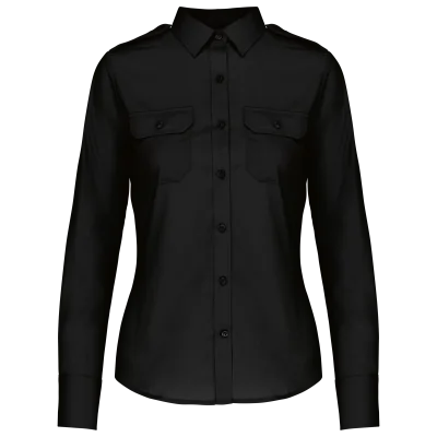 Chemise pilote manches longues femme