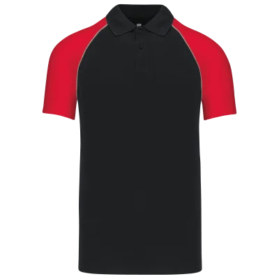 Polo baseball manches courtes