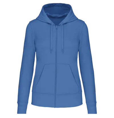 Sweat-shirt écoresponsable zippé à capuche femme
