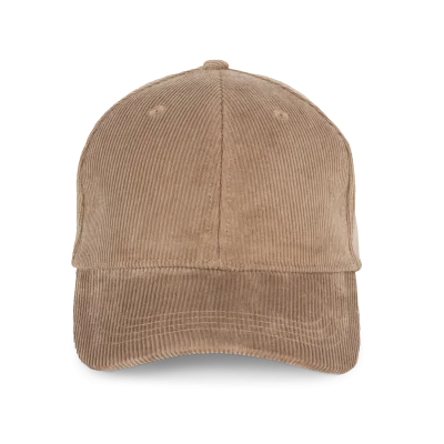 Casquette écoresponsable en velours côtelé 6 panneaux unisexe