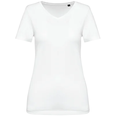 T-shirt Supima® col V manches courtes femme