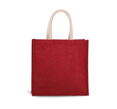 Sac style cabas en toile de jute - grand modèle