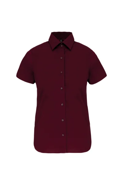 Chemise coton / élasthanne manches courtes femme