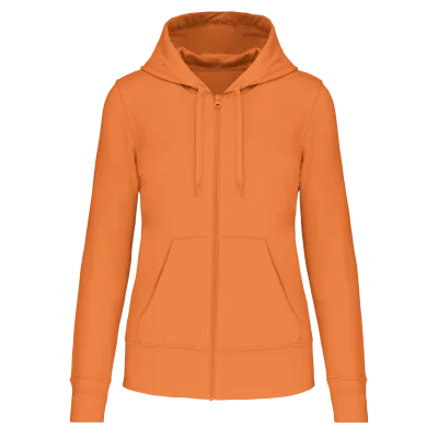 Sweat-shirt écoresponsable zippé à capuche femme