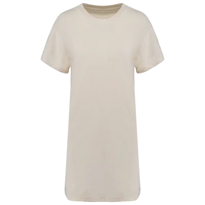 Robe t-shirt écoresponsable en éponge à épaules tombantes femme