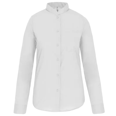 Chemise col mao manches longues femme