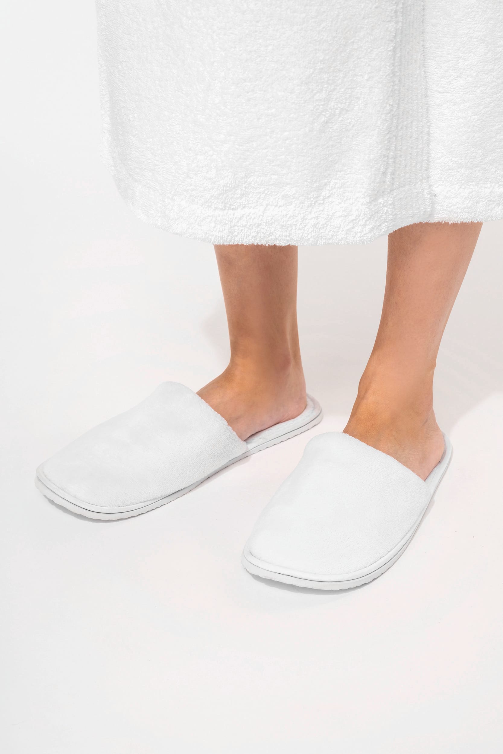 Chaussons en tissu éponge unisexe