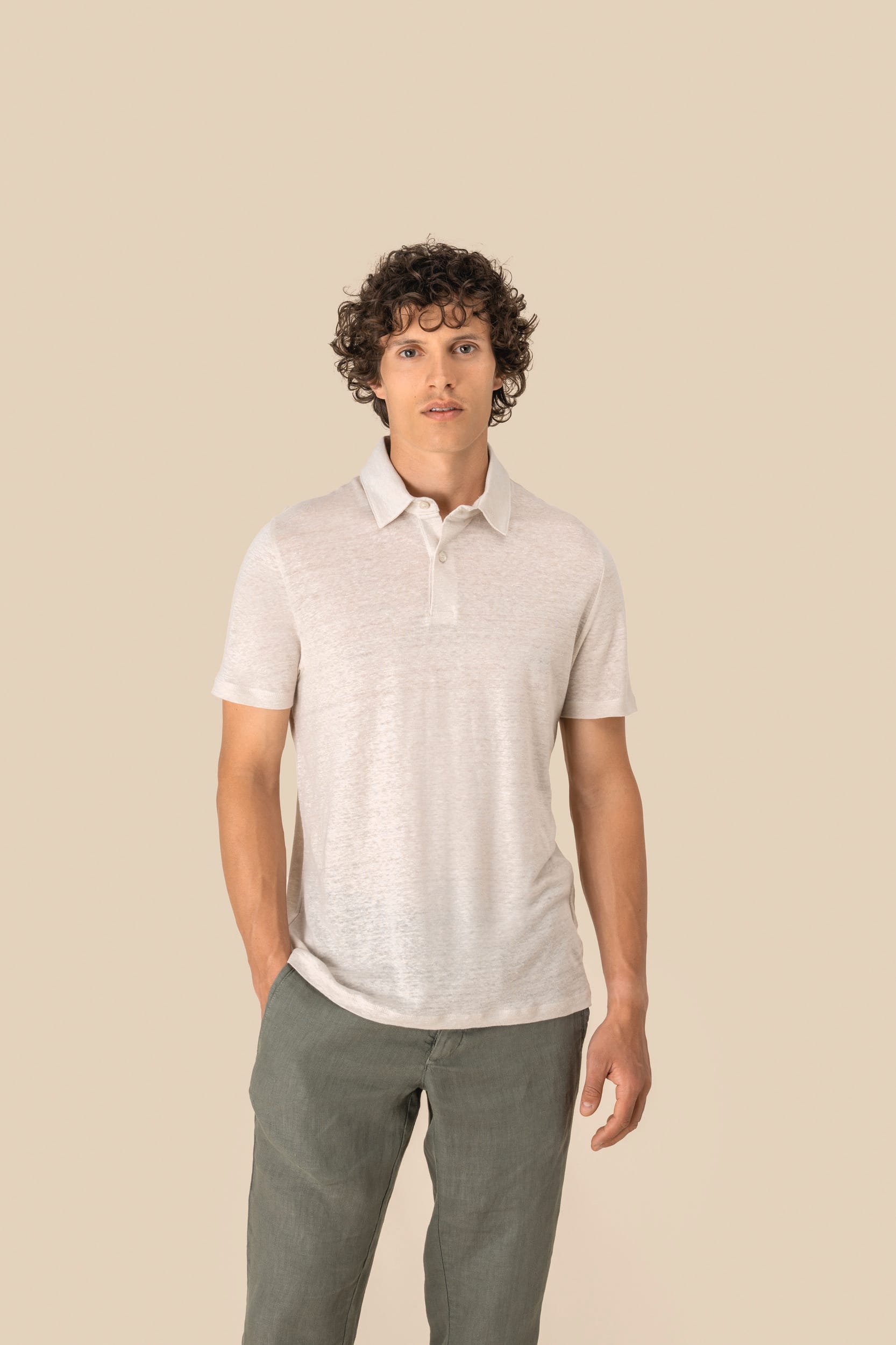 Polo en lin homme