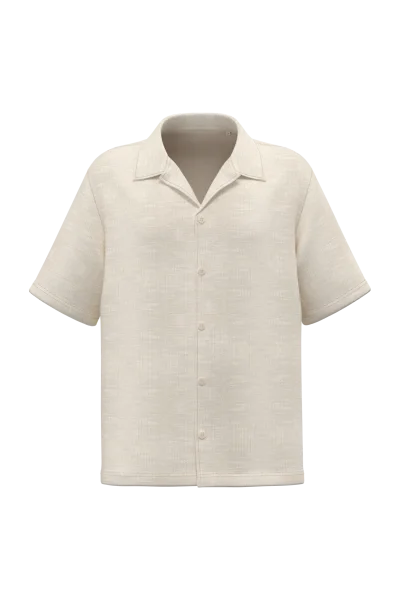 Chemise à manches courtes texturée homme