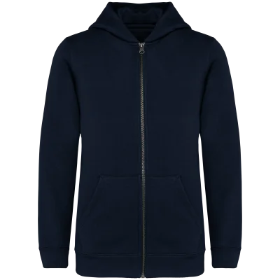 Sweat-shirt écoresponsable zippé à capuche enfant