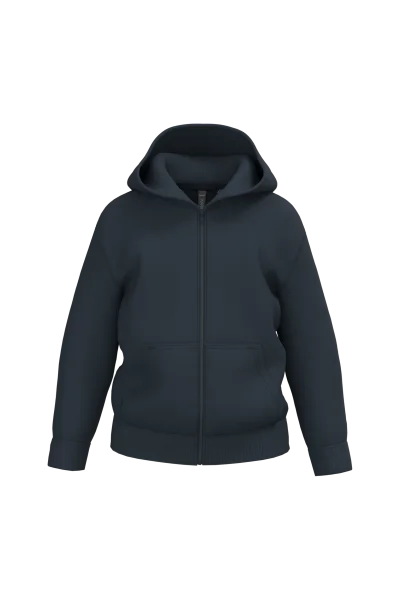Sweat-shirt recyclé zippé à capuche enfant