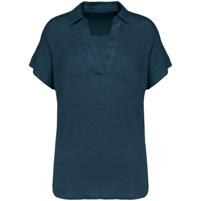 Polo en lin femme