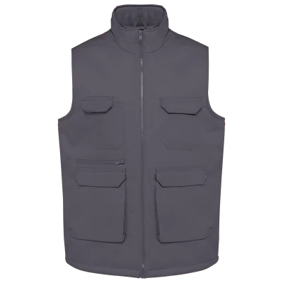 Gilet polycoton multipoches rembourré unisexe