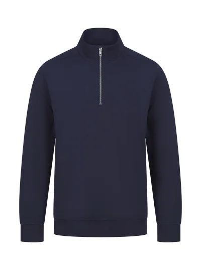 Sweat-shirt col zippé unisexe