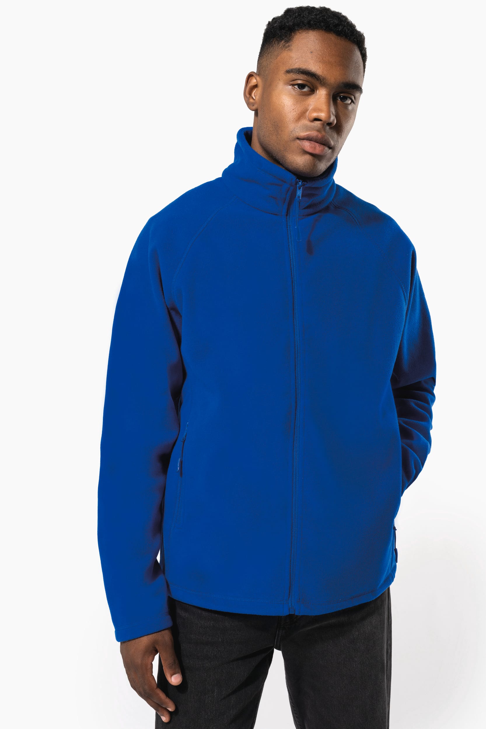 Veste micropolaire zippée manches raglan homme