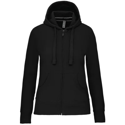 Sweat-shirt zippé capuche femme