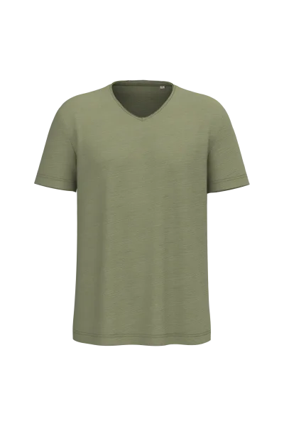T-shirt écoresponsable col slub à épaules tombantes homme