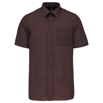 Chemise popeline polycoton manches courtes entretien facile homme