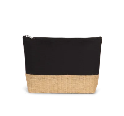 Pochette en toiles de coton et jute