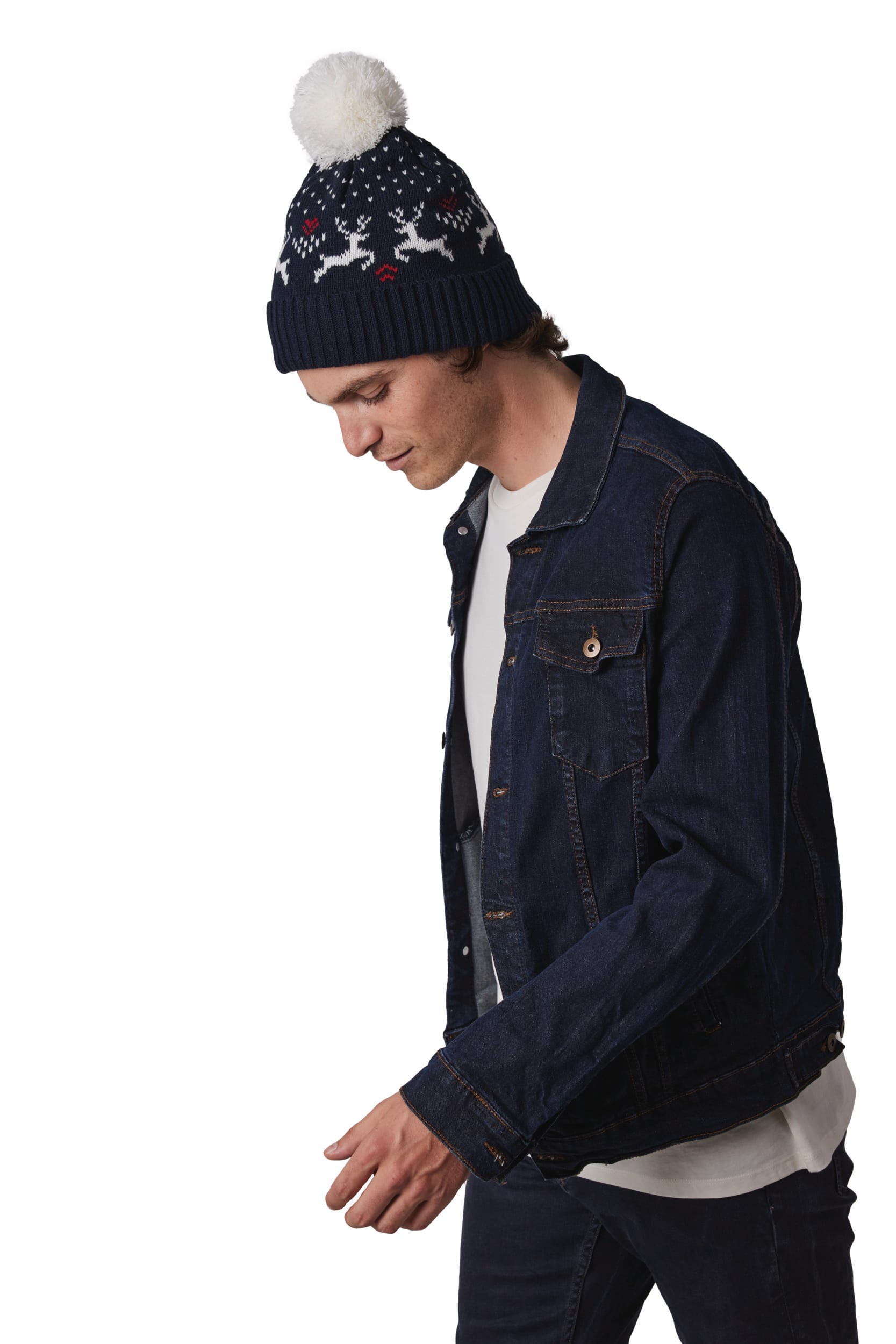 Bonnet de Noël motifs rennes