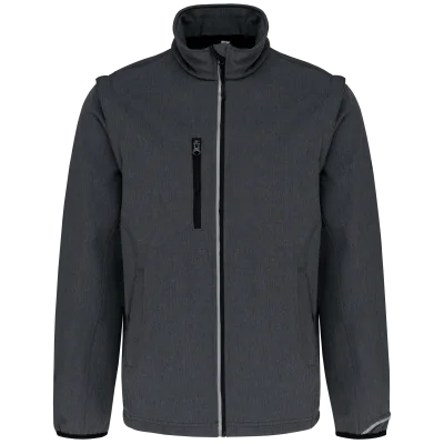 Veste softshell sport manches amovibles unisexe