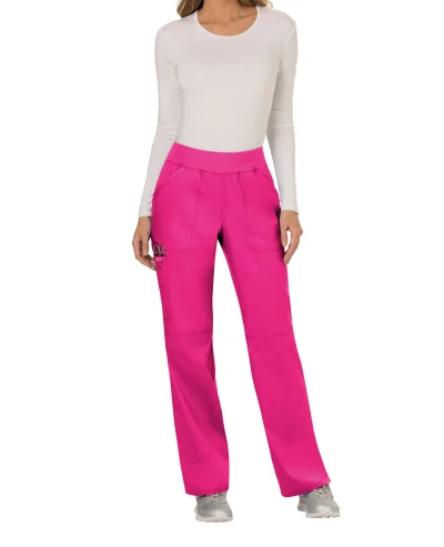 Pantalon cargo à taille moyenne à enfiler femme