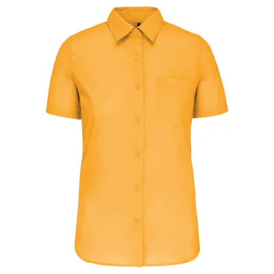 Chemise popeline polycoton manches courtes entretien facile femme