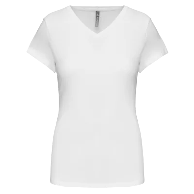 T-shirt col V manches courtes femme