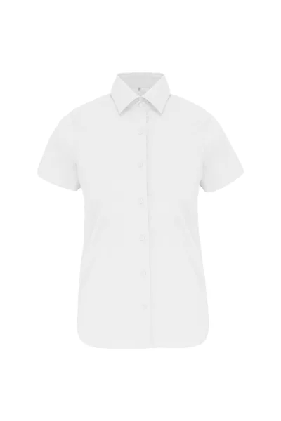 Chemise coton / élasthanne manches courtes femme