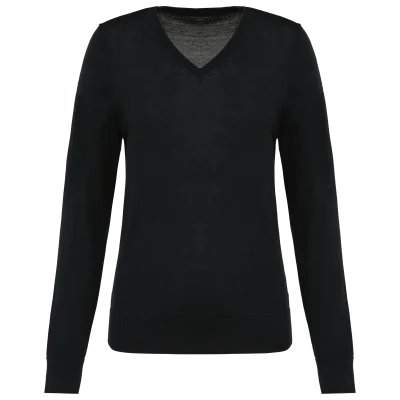 Pull Mérinos col V femme