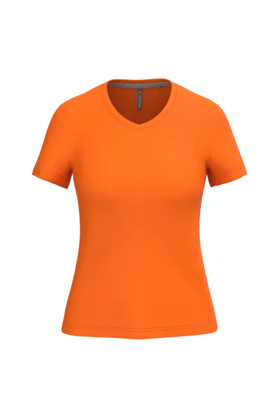T-shirt col V manches courtes femme