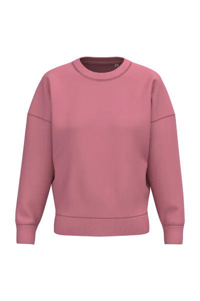 Sweat-shirt écoresponsable à col rond à épaules tombantes femme