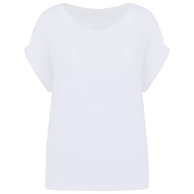 T-shirt écoresponsable manches à revers femme